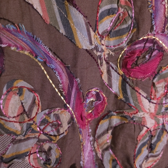 Life Style Lightweight Button Down Jacket Size Small Artsy Art To Wear - Picture 8 of 9